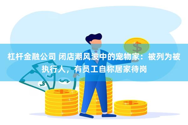 杠杆金融公司 闭店潮风波中的宠物家：被列为被执行人，有员工自称居家待岗