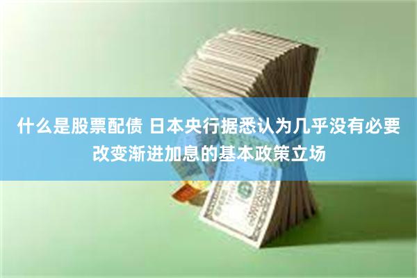 什么是股票配债 日本央行据悉认为几乎没有必要改变渐进加息的基本政策立场